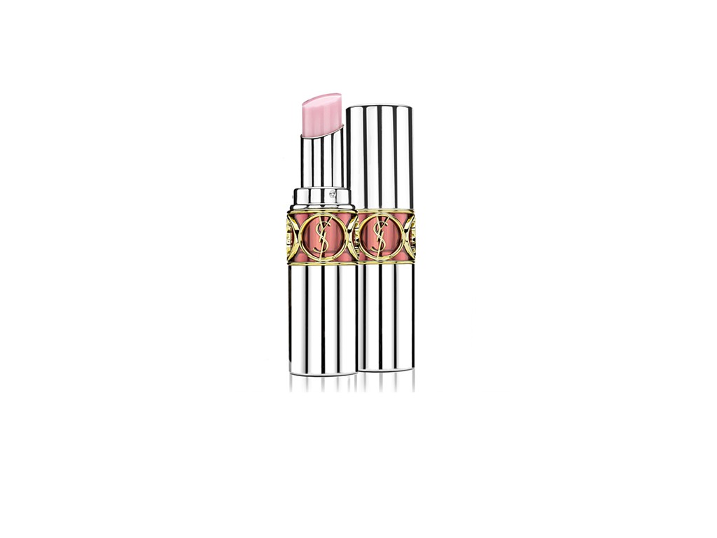 Image of Pink YSL Lipstick Tube on White Backgraound